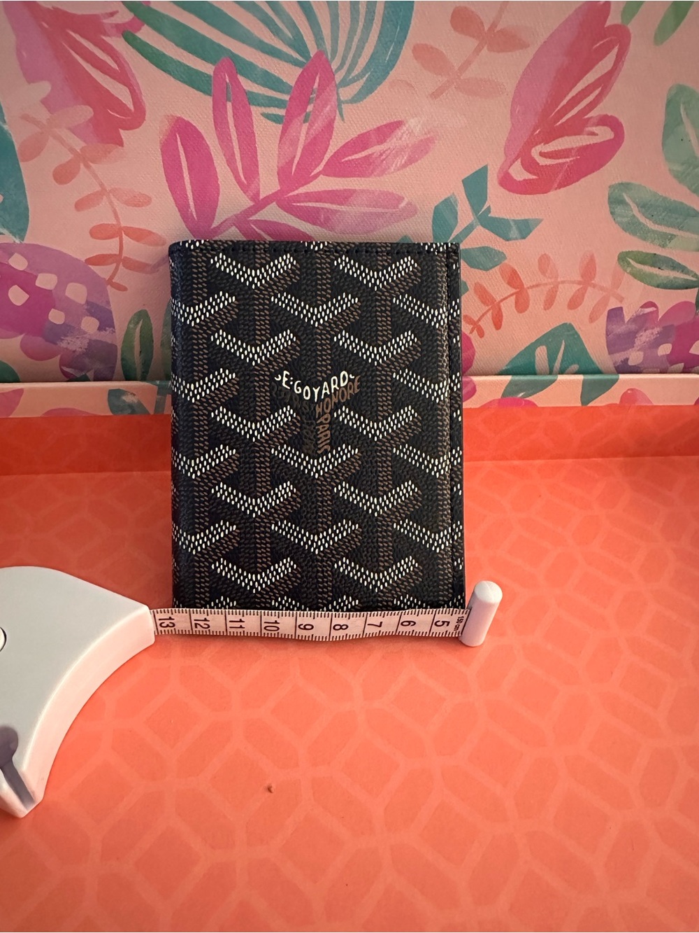 Goyard Black Signature Chevron Card Holder